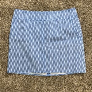 Mini skirt in light blue w/sail boat prints